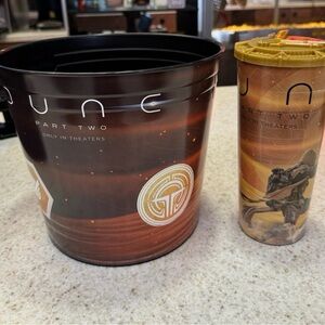 Dune Part Two Movie Popcorn Bucket & Cup - Brown/Gold Regal